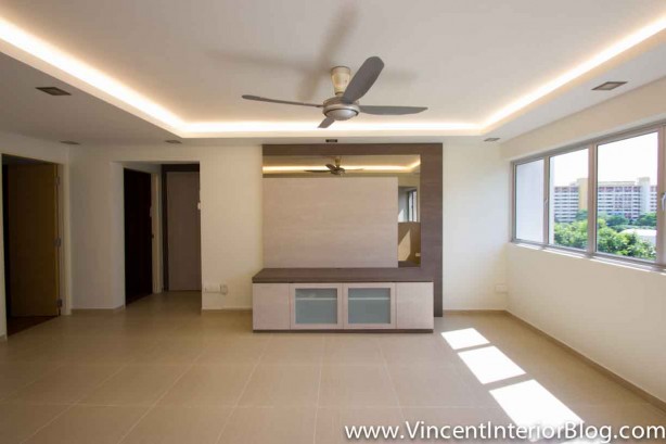 BEhome Design Concept Yishun 5 room HDB Living Room TV Feature Wall Console-1