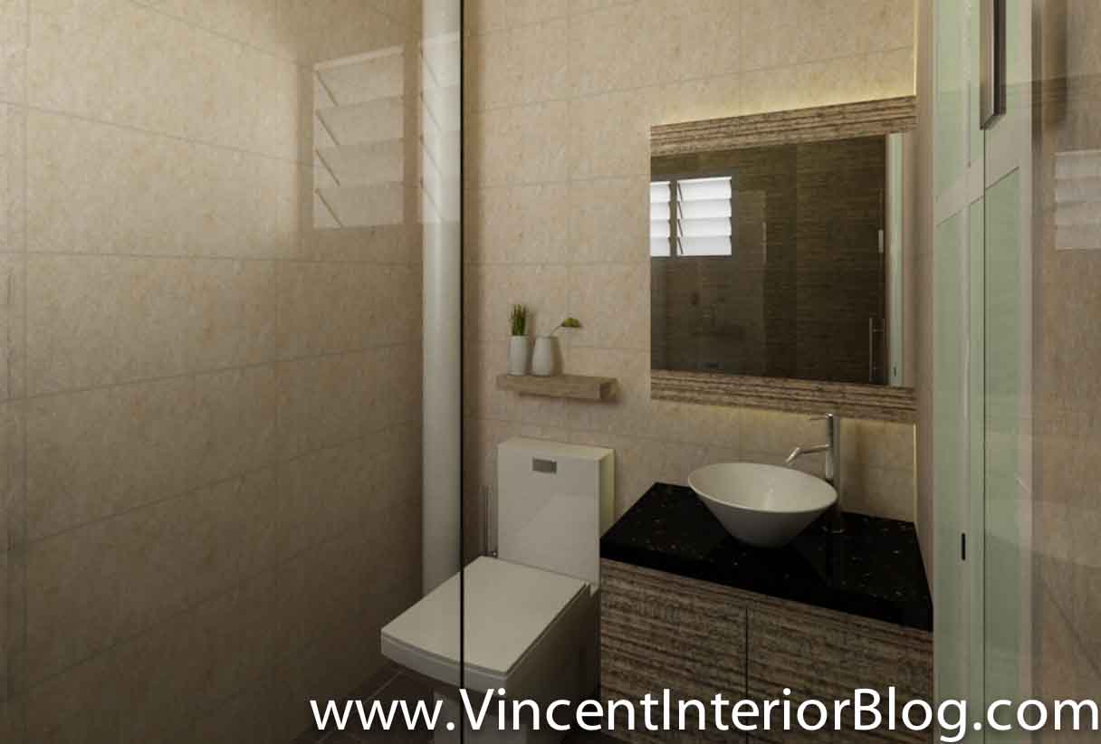 5 room HDB renovation sims drive BEhome design concept-Master toilet perspective 5