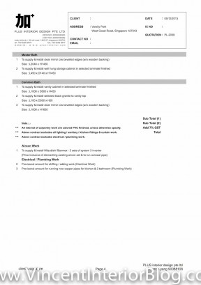 Varsity Park Condominium PLUS Interior Design-Quotation 8